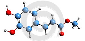 3D image of Methyl caffeate skeletal formula