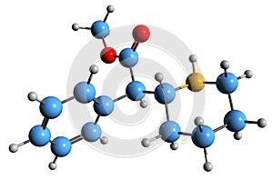 3D image of Methylphenidate skeletal formula