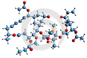 3D image of Miocamycin skeletal formula