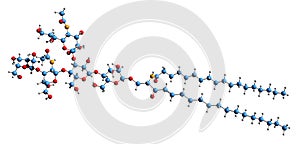 3D image of monosialodihexosylganglioside skeletal formula