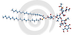 3D image of monosialotetrahexosylganglioside skeletal formula