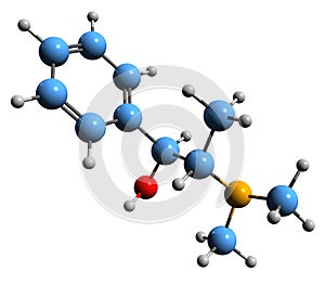 3D image of N-Methylephedrine skeletal formula