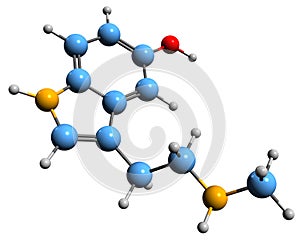 3D image of N-Methylserotonin skeletal formula