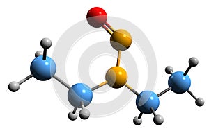 3D image of N-Nitrosodiethylamine skeletal formula