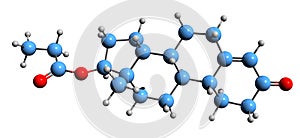 3D image of Nandrolone propionate skeletal formula