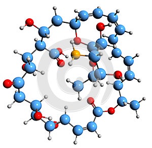 3D image of Natamycin skeletal formula