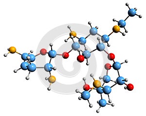 3D image of Netilmicin skeletal formula