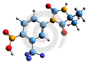 3D image of Nilutamide skeletal formula