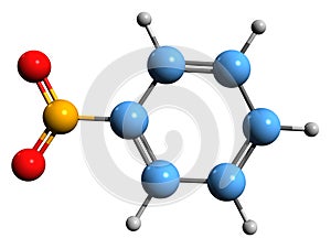 3D image of Nitrobenzene skeletal formula