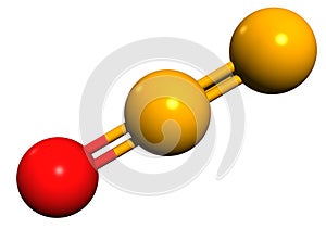 3D image of Nitrous oxide skeletal formula