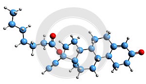 3D image of Norethisterone enanthate skeletal formula