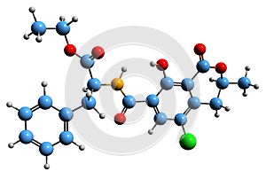 3D image of ochratoxin C skeletal formula