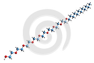 3D image of Octaethylene glycol monododecyl ether skeletal formula