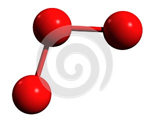 3D image of Ozone skeletal formula