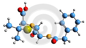 3D image of Penicillin-G-procaine skeletal formula