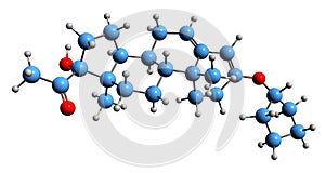 3D image of Pentagestrone skeletal formula