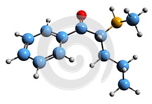 3D image of Pentedrone skeletal formula