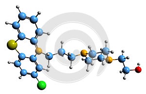 3D image of Perphenazine skeletal formula