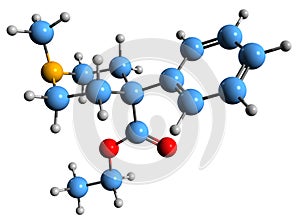 3D image of Pethidine skeletal formula