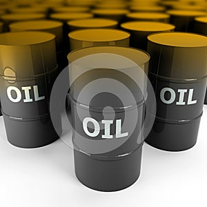 3d image of petrol oil barrel