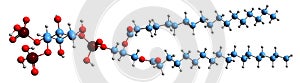 3D image of Phosphatidylinositol bisphosphate skeletal formula