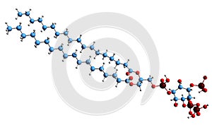 3D image of Phosphatidylinositol trisphosphate skeletal formula