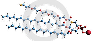 3D image of Phospholipid-PEG-NH2 skeletal formula