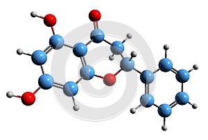 3D image of Pinocembrin skeletal formula