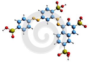 3D image of Ponceau S skeletal formula