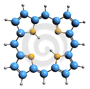 3D image of Porphine skeletal formula