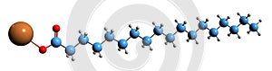 3D image of Potassium stearate skeletal formula