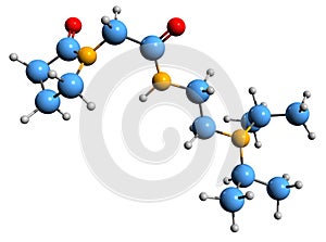 3D image of Pramiracetam skeletal formula