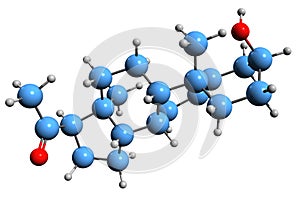 3D image of Pregnenolone skeletal formula
