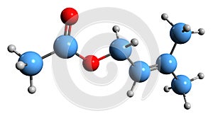 3D image of Prenyl acetate skeletal formula