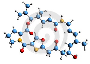 3D image of Pristinamycin IIA skeletal formula