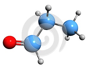 3D image of Propionaldehyde skeletal formula