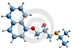3D image of Propranolol skeletal formula