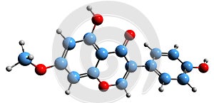3D image of Prunetin skeletal formula