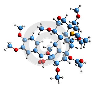 3D image of Pseudaconitine skeletal formula