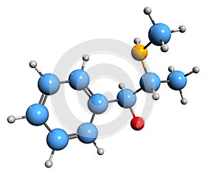 3D image of Pseudoephedrine skeletal formula