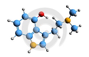 3D image of psilocin skeletal formula