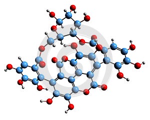 3D image of Punicalin skeletal formula