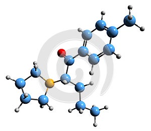 3D image of Pyrovalerone skeletal formula