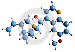 3D image of Quinidine skeletal formula