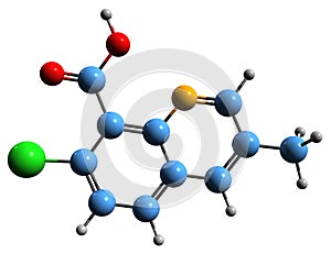 3D image of Quinmerak skeletal formula