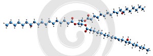 3D image of ricinoleate acid skeletal formula