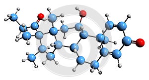 3D image of Rimexolone skeletal formula