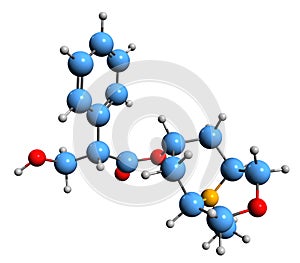 3D image of Scopolamine skeletal formula