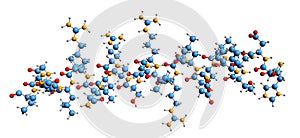 3D image of Secretin skeletal formula