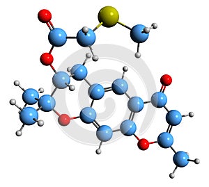3D image of seselirin skeletal formula